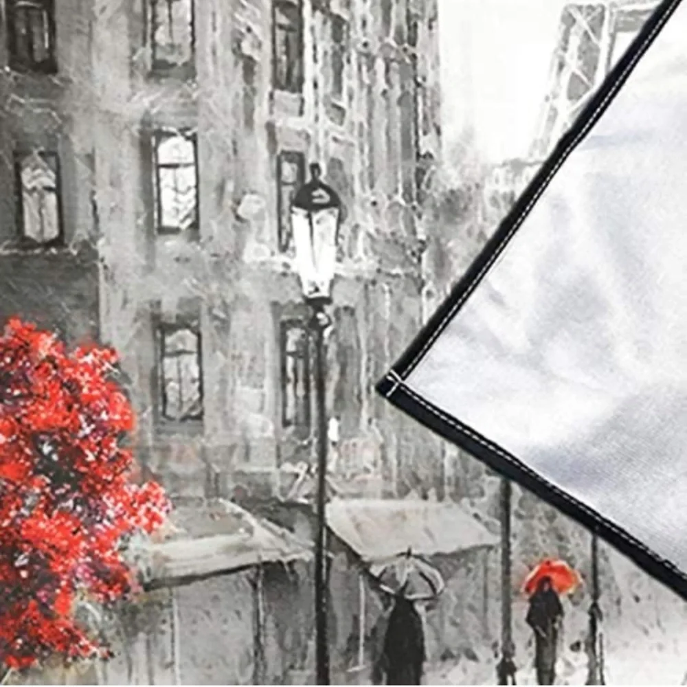 Luxury Home | Elegant Black & White with Red Detail Paris Eiffel Tower Tapestry